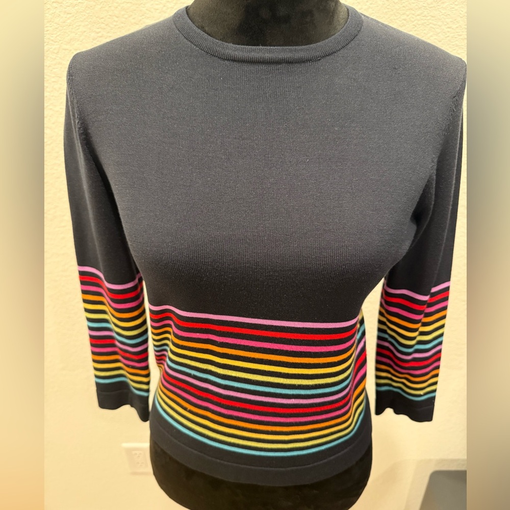 Carlisle Silk-Blend Rainbow Stripe Sweater – Petite P